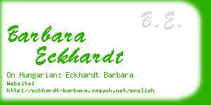 barbara eckhardt business card